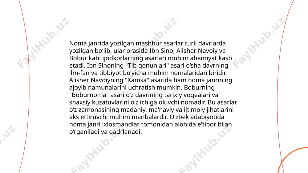 tiroblari markaziy o‘rinda turadi. õzbek adabiyotida noma janri qoʻldosheva sevinch e'tiboringiz uchun raxmat! image1.png image2.png image3.png image4.jpeg image5.png image6.jpeg image7.jpeg /docprops/thumbnail.jpeg