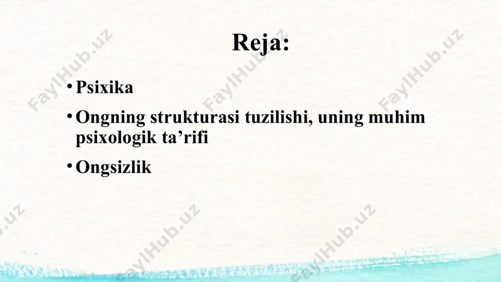 birinchi bo’lib unda ajralib chiqqan va o’zini atrof-muhitiga qarama-qarshi qo’ygan inson o’z ongida ushbu arama-qarshilik va tafovutni saqlab kelmoqda. jonli mavjudotlar ichida uning o’zigina o’zini bilishga ya’ni psixik faoliyatini o’zini tadqiq etishga yo’naltirishga qodirdir.odam o’z hatti-harakatlarini va umuman o’zini-o’zi ongli ravishda baholaydi. «men»ning «men emas» degan ajratish har bir kishi kishi bolaligida boshdan kechiradigan yo’l bo’lib, uni o’zidan o’zi anglashi jarayonida yuz beradi. ongning uchinchi ta’rifi ongning uchinchi ta’rifi-odamning maqsadini ko’zlovchi faoliyatini ta’minlashdir. faoliyatning maqsadlarini yaratish ongning funktsiyasiga kiradi. bunda faoliyat motivlari yuzaga keladi va chamalab chiqiladi. irodaviy qarorlar qabul qilinadi. harakatlarni bajarishning qanday borishi hisobga olinadi. unga tegishli tuzatishlar kiritiladi va hakazo. k.marks «kishi tomonidan berilgan narsaning formasini o’zgartirish bilangina cheklanmaydi, tabiat tomonidan berilgan narsalar bilan birga o’zining ongli maqsadini ham amalga oshiradi. bu maqsad qonun sifatida kishining ish usulini va bu ishning harakterini belgilab beradi va kishi o’z irodasini ana hu maqsadga bo’ysundirish lozim» deb ta’kidlagan edi. maqsadni …
