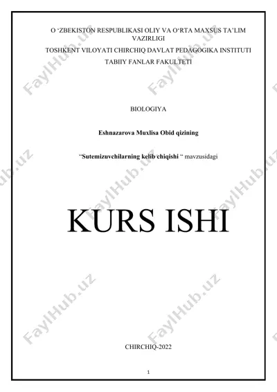 sutemizuvchilarning kelib chiqishi — DOCX