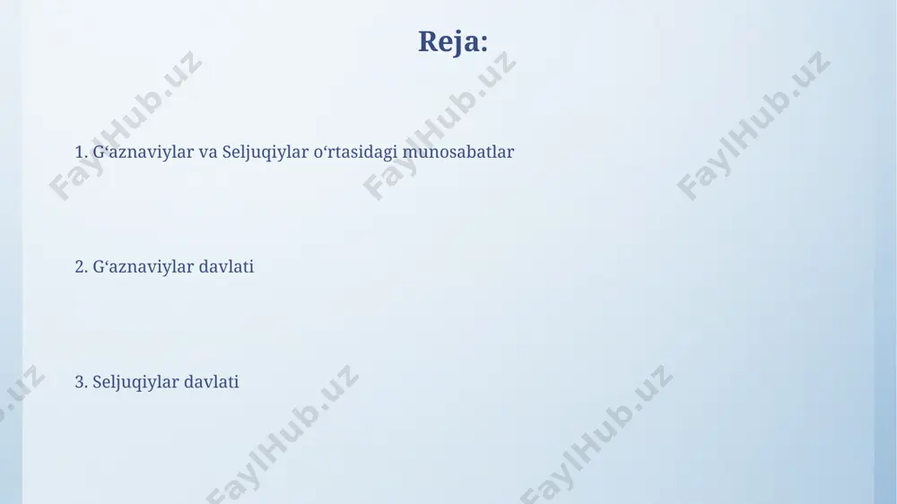 sh orqali 3000 dan ortiq qoʻlyozma toʻplagan. gʻaznaviy imperiyasi davrida nishāpur, balx va gʻazna kabi shaharlarda buyuk meʼmoriy obidalar, jumladan, masjidlar va saroylar qurilgan. gʻaznaviylar davlatining qulashi gʻaznaviylar imperiyasi 1151-yilda gʻazna shahrining gʻurylar tomonidan bosib olinishi bilan oxirini belgiladi, bu esa markaziy osiyoda 150 yildan ortiq hukmronlik qilgan sulola uchun nihoyatda muhim ahamiyatga ega edi. mahmud gʻaznaviyning vafotidan keyin gʻaznaviylar davlati ichki nizolar va meros taqsimoti bilan bogʻliq muammolarga duch keldi, bu esa davlatning zaiflashuviga va hozirgi afgʻoniston va shimoliy hindiston hududlaridagi hududiy yoʻqotishlarga sabab boʻldi. gʻaznaviylar imperiyasining kengayishi gʻaznaviylar imperiyasi 10-asr oxiri va 11-asr boshlarida subuktigin qoʻmondonligi ostida hindistonning shimoliy hududlariga, shu jumladan lahor va multonga qadar kengaygan. mahmud gʻaznaviy davrida (998-1030) imperiya hindistonning shimoli-gʻarbiy qismiga, shimolga amudaryo boʻylariga va sharqqa panjobga qadar sezilarli darajada kengaygan, 17 ta yirik harbiy yurishlar oʻtkazgan. gʻaznaviylar davlati paydo boʻlishi gʻaznaviylar davlatining asosiy hududlari gʻazna, qandahor, nishāpur va balx kabi shaharlarni oʻz ichiga …