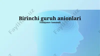 anionlar — PPTX