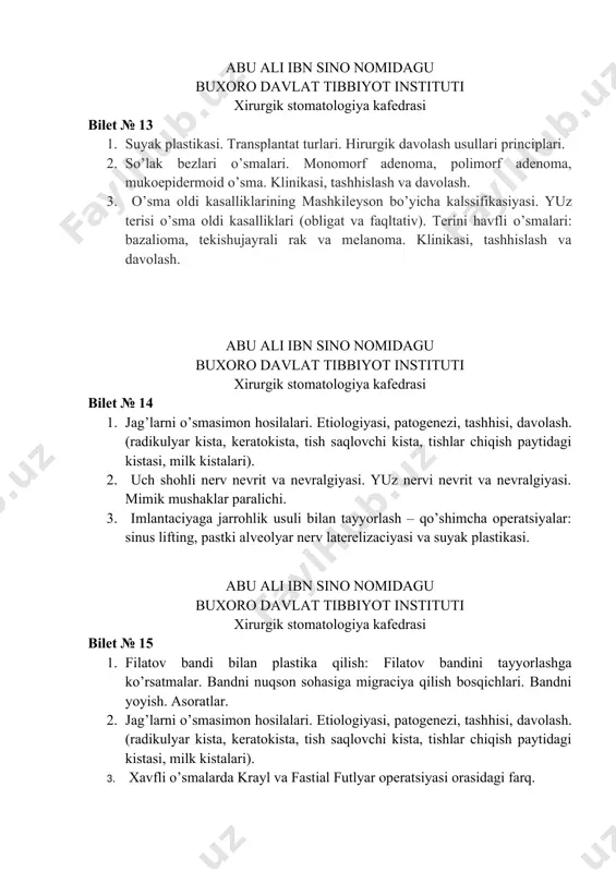 xirurgik stomatologiya biletlari - Page 5