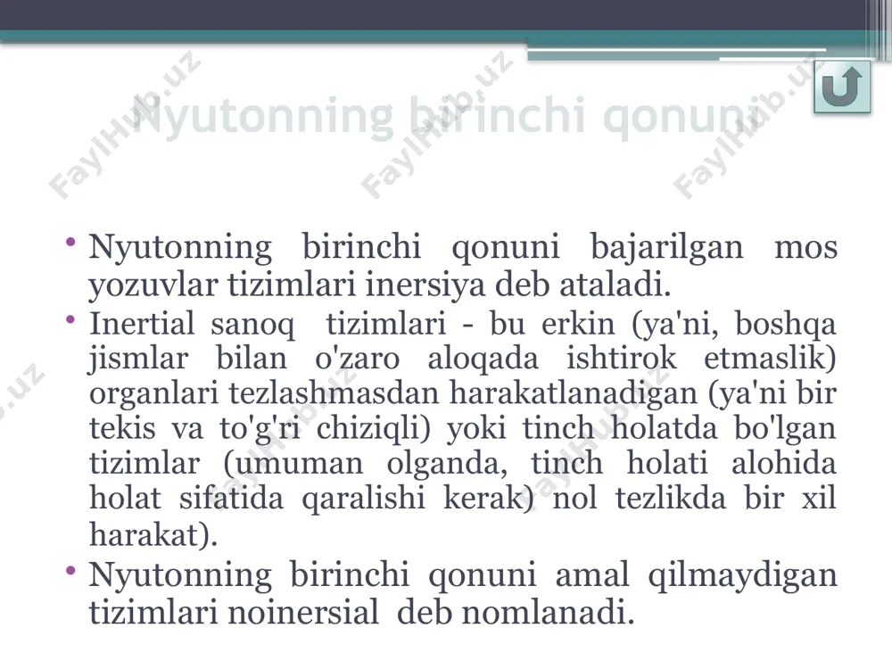 nyutonning birinchi qonuni - Page 4