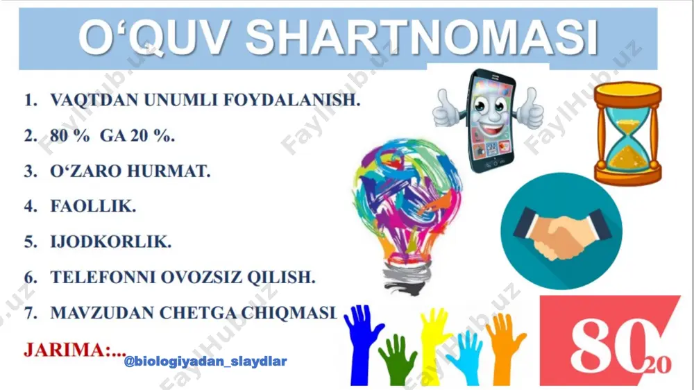 riplet translatsiyani boshlovchi «start kodon» deyiladi. ribosomalarda i-rnk kodonlariga t-rnk antikodonlari 50 komplementar tarzda bog‘lanadi. t-rnk tomonidan keltirilgan aminokislotalar fermentlar yordamida atf energiyasi hisobiga o‘zaro peptid bog‘lar orqali birikadi, ya’ni oqsil sintezlanadi translatsiya @biologiyadan_slaydlar oqsil biosintezi tasvirlangan video rolik @biologiyadan_slaydlar “to’rt taraf “metodi @biologiyadan_slaydlar oqsil biosintezi transkripsiya nima? translatsiya nima? to’rtta aminokislotalarni kodlaydigan genetik kodlarni yozing stop kodonlarni yozing? @biologiyadan_slaydlar e’tiboringiz uchun rahmat @biologiyadan_slaydlar image1.jpeg image2.png image3.png image4.png image5.png image6.jpeg image7.png image8.png image9.png image10.png image11.png image12.png image13.png image14.png media1.mp4 image15.png image16.png