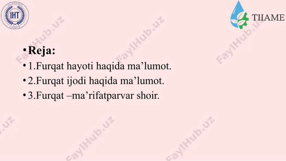 tidan ham, sermahsulligi jihatidan ham diqqatga sazovor. u mumtoz she’riyat an’analari ruhida ko‘plab ishqiy g‘azallar, muxammaslar yaratgan. alisher navoiy asarlariga go‘zal nazira va taxmislar bog‘lagan, uning she’rlarida ijtimoiy ruh va zamonaviylik tobora keng o‘rin egallay boshlagan masalan, «bo‘ldi» radifli muxammasi va boshqa she’rlarida. furqat xalqning siyosiy huquqsizligi va iqtisodiy nochor ahvolidan qayg‘irgan («ne jurm o‘ttiki bizdin, bunchalik ...) qo‘qon xonligining uzil-kesil tugatilib, batamom mustamlakaga aylantirilishi voqeasiga bog‘liq holda yaratilgan: «demish xon bir kunikim, davru davronlar qayon qoldi?» misrasi bilan boshlanuvchi muxammasi ham furqatning shu davrdagi ijodi mahsulidir. toj-u taxtdan, sha’n-u shavkat va a’yonlardan mahrum bo‘lgan xudoyorxon nomidan bitilgan bu asar ham shoir ijodida zamonaviy ijtimoiy mavzu keng o‘rin egallaganlining isbotidir. furqatning ijodiy merosida an’anaviy she’riy turlar, o‘zbek mumtoz adabiyotidagi asosiy mavzular yetakchi o‘rin egallaydi. uning g‘azal va muxammaslari, bog‘lagan taxmislari o‘zining hayotiyligi, musiqiyligi, nihoyatda samimiyligi bilan o‘quvchini maftun etadi. g‘azallari: «bahor ayyomida gulgasht etarga bir chaman bo‘lsa»; «umr xush o‘tmas …