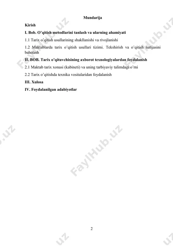 qurbonlari, quvonch va iztiroblari bilan xolis va haqqoniy o'rganilgan taqdirdagina chinakam tarix bo'ladi.tarixiy voqea, hodisalarni o'rganish, tahlil etish va yoritishda xolislik, haqqoniylik, adolatli yondashuv muhim hisoblanadi. tarix fanini samarali tashkil etish haqida fikr yuritishdan oldin “samarali ta’lim” tushunchasini mahalliy va xorijiy tadqiqotchilar fikrlarini tahlil etgan holda o’rganib chiqsak maqsadga muvofiq bo’ladi. samarali o'qitish - bu o'qituvchilarning turli xil o'qitish uslublarini birlashtirib yoki ularni alohida qo'llash orqali talabalarda mustaqil o'rganish qobiliyati, dars atmosferasini idrok etish, tushunish va va kerakli bilimlarni egallash darajasi yuqori bo'lgan ta'lim jarayoni hisoblanadi. shuningdek, samarali o'qitish bu o'z o'lchovlari bilan baholanishi kerak bo'lgan keng tushunchadir. shuning uchun samarali o'qitish, 1 mirziyoev sh.m. erkin va farovon demokratik o‘zbekiston davlatini birgalikda barpo etamiz. o‘zbekiston respublikasi prezidenti lavozimiga kirishish tantanali marosimiga bag‘ishlangan oliy majlis palatalarining ko‘shma majlisidagi nutq. -t.: o‘zbekiston, 2016. -b. 29. ta'lim sifatini oshirish uchun tashkil etilgan turli xil murakkab jarayonlar majmuasi hisoblanadi. samarali o'qitishning ikkita asosiy xususiyati …