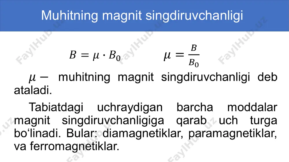 moddaning magnit xossalari - Page 3