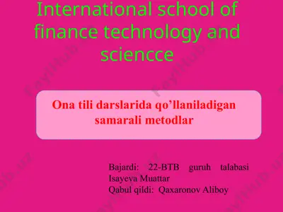 ona tili o'qitish metodikasi — PPTX