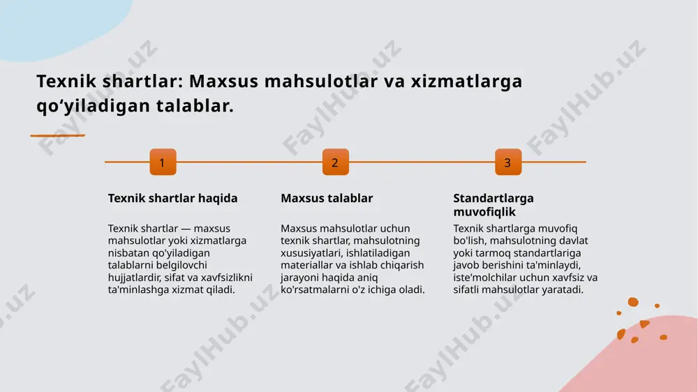 ini tasdiqlaydi. davlat ro'yxatiga olish: standartlarni taqdim etish tartibi. davlat ro'yxati standartlarni davlat ro'yxatiga olish jarayoni, o'zbekiston respublikasining qonunlariga muvofiq amalga oshiriladi. bu jarayon standartlarni tasdiqlash uchun muhimdir. taqdim etish standartlar davlat ro'yxatiga olish uchun 4 nusxada, asl nusxa va 3 ko'chirishda taqdim etilishi kerak. har bir nusxa aniq va sifatli bo'lishi lozim. ro'yxatdan o'tkazish standartlar 5 kundan oshmaydigan muddat ichida davlat ro'yxatidan o'tkazilishi kerak. ro'yxatga olishda tashkilotga maxsus raqamli belgi beriladi. standartning amal qilish muddati va uning belgilanishi jarayoni. amal qilish muddati standartning amal qilish muddati, uning qachon kuchga kirishini va qanday shartlarga asoslanganligini belgilaydi. bu muddati cheklangan yoki cheklanmagan bo'lishi mumkin. belgilash jarayoni standartning amal qilish muddati, asosiy tadbirlar rejasi va standartni joriy qilish sanasiga qarab belgilanishi lozim. har bir standart uchun alohida yondashuv zarur. tekshiruvlar va muddatlar standartning amal qilish muddati tugashidan oldin, 9 oy ichida birinchi tekshiruv o‘tkazilishi kerak. bu, standartning amal qilishini uzaytirish yoki bekor …