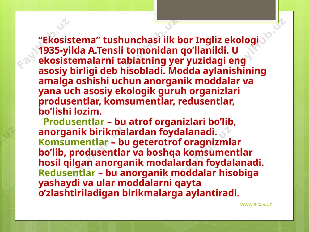 ekosistema va ularning turlari - Page 3