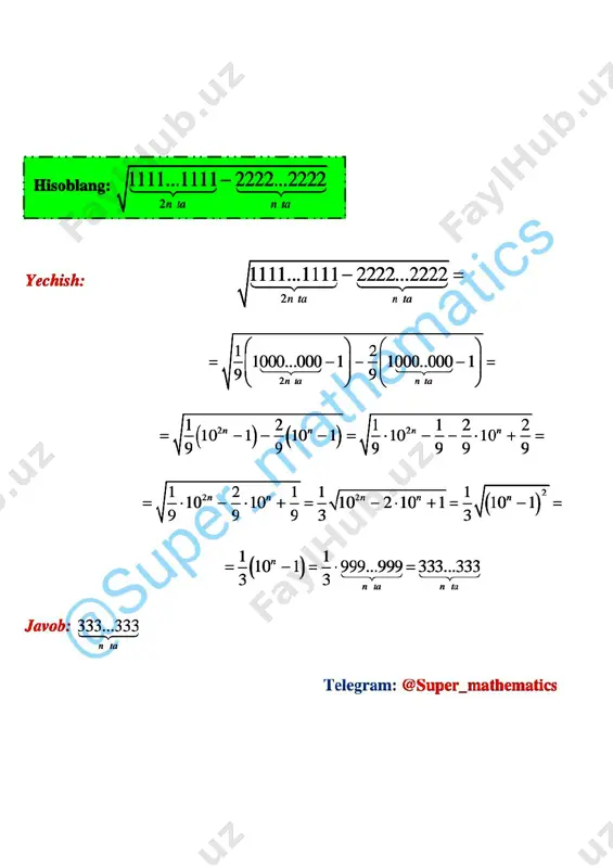 matematik formulalar misollar to‘plami - Page 3