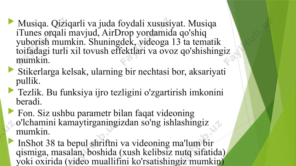 inshot dasturining imkoniyatlari - Page 4