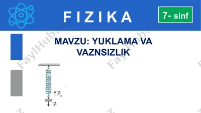 yuklama va vaznsizlik — PPTX