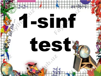 1-sinf test — PPTX