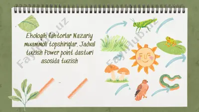 ekologik faktorlar taqdimoti — PPTX