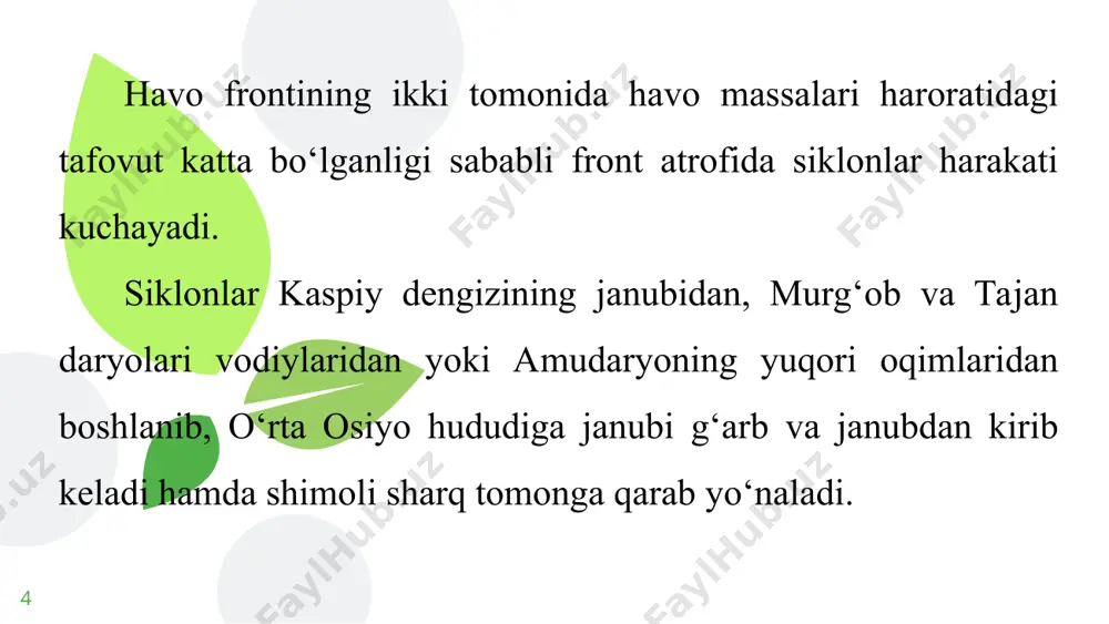 o‘lka iqlimining ta’rifi. tekislik iqlimi 7-sinf - Page 4