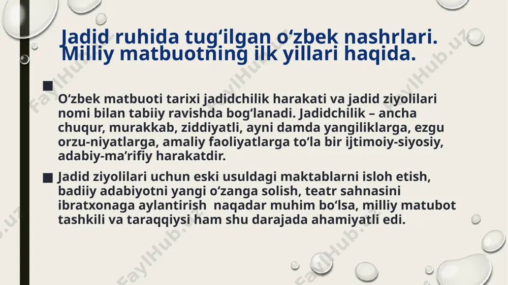 azetasini o‘qib, uning muxlisi va muhibiga aylanishdi. gazetaning yo‘li, maslagi va maqsadi aniq edi: «tarjimon» – har turli ish, ahvol va ixtilofga «haqqoniyat»va «mumkiniyat» jihatidan boqajakdir. «tarjimon» tavhidi lison, tavhidi afkor va maorifi milliya masalalarida g‘ayrati doimiyda bo‘lajakdir. «tarjimon» – har na so‘ylar va yozar bo‘lsa, bu kunda millatning anglami, idrok va qabul etishi suratda arz va bayon etajakdir». garchand «tarjimon»ning turkistondan o‘quvchilari ko‘p bo‘lsa ham, bosilishining boshlarida turkistonlik yozuvchilar juda kam – onda-sonda ishtirok etdi. biroq xx asrning o‘ninchi yillaridan boshlab mahmudxo‘ja behbudiy (samarqand), oxund mulla mavdud ohimov (toshkand), mirhusayn mirrahimov (qo‘qon), abduqodir shakuriy (samarqand), hoji mu’in (samarqand), qozi ziyouddin mahmud ibn domla va mudarris fayzrahmat (buxoro) kabilar qatnashadi. turkistonlik jadidlar «tarjimon»dan bir necha yil tinimsiz saboq oldi. so‘ngra, 1906 yil 27 iyunda ismoil obidov muharrirligida birinchi o‘zbek gazetasi – «taraqqiy» nashrdan chiqdi. turkistondagi bu yangilikni ham birinchi bo‘lib «tarjimon» tabrikladi. «turkistonning bunday taraqqiyparvar bir gazetaga ko‘pdan beri ehtiyoji …