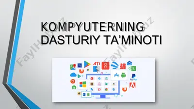 kompyuterning dasturiy ta’minoti — PDF