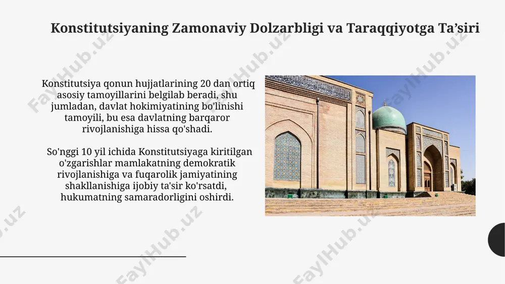 oʻzbekiston respublikasining konstitutsiyasi mustaqil davlatlarning asosiy qonuni - Page 5