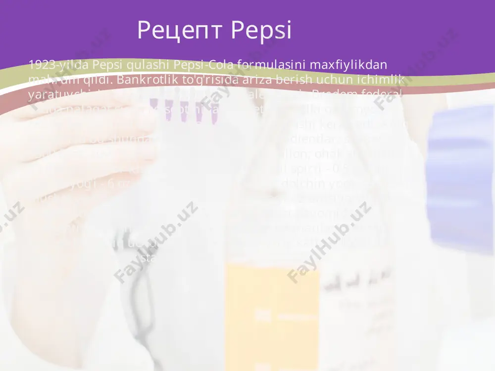 fatida uzoq vaqt davomida reklama qilinganidan so'ng, u "oshxona uchun kola" nomi bilan mashhur bo'ldi. natijada pepsi o'zining brend imijini yaxshilash uchun kurashmoqda. endi u yosh, zamonaviy xaridorlar bilan tanishadi va yangi mavzuni taqdim etadi: "asosiy bo'ling, pepsi iching!" ko'zga tashlanadigan "jingalak" shisha eski tekis chiziqni almashtiradi. pepsi-cola kompaniyasi urushdan keyingi o'zgaruvchan tarixga javob berib, o'z mahsulotini yosh avlod - "pepsi generation" brendi sifatida taqdim etmoqda. “siz pepsi avlodiga mansubsiz” shiori reklama tarixiga kirdi. birinchi marta mahsulotning xususiyatlariga emas, balki uni iste'molchilarning turmush tarzi va kayfiyati orqali ko'rsatishga urg'u berildi. 1959 yilda moskvada, sokolnikida bo'lib o'tgan amerika milliy ko'rgazmasida kompaniyaning birinchi prezidenti donald kendall ruslarga pepsi-cola bilan tanishtirdi. hatto sovet rahbari nikita xrushchev ham ushbu brendning bilvosita reklamasida ishtirok etgan, u amerika ko'rgazmasida aqshning o'sha paytdagi vitse-prezidenti richard nikson egasi rolini mohirlik bilan o'ynab, sinab ko'rish uchun ichimlik taklif qilgan. tabiiyki, sovet rahbari qo‘lida pepsi logotipi tushirilgan stakanni ushlab turgan …