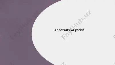 annotatsiya yozish — PDF