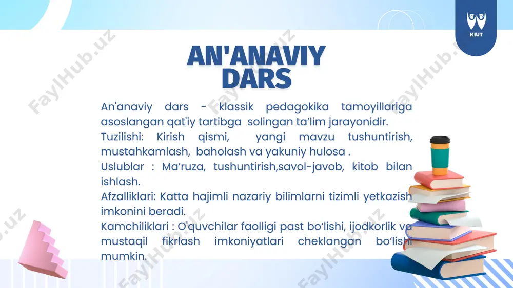 an‘anaviy va no'ananaviy darslar mohiyati - Page 3