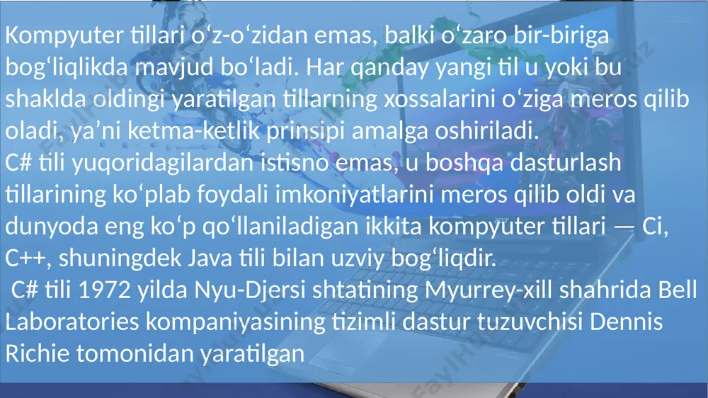 c# dasturlashtili haqida ma’lumot - Page 3