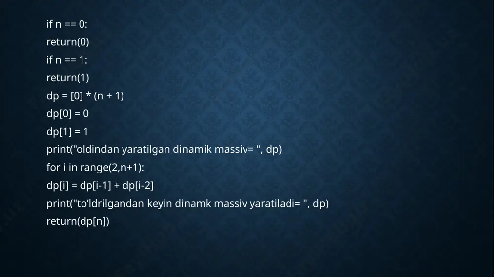 dinamik dasturlash metodlarini optimallashtirish usullari - Page 5