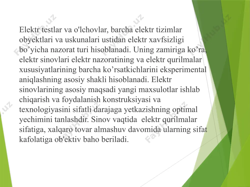 skunalarda xavfli zonalarni izolyasiya qilishda juda keng qo’llaniladi. to’siq qurilmalari inson bilan xavfli omillar orasida devor bo’lib, insonni qanday harakat qilishidan qat’iy nazar uni xavfdan ishonchli himoya qiladi. to’siqlar shu bilan birga insonga har xil metall uchqunlarini, qipiqlarini, detallar va jihozlar qismlarini otilidan himoya qiladi. zarur hollarda to’siq qurilmalari ish joylarini changlanish va gazlanishini oldini oladi. to’siq qurilmalari konstruktiv formalarini va belgilanishini har xilligi bilan farqlanadi. ular doimiy va vaqtinchalik bo’lishi mumkin. doimiy to’siqlar mashinalarni uzatish mexanizmlari va boshqalarini ajralmas qismi sifatida xizmat qiladi. doimiy to’siq qurilmalar qo’zg’aluvchan yoki qo’zg’almas ko’rinishlarda tayyorlanadi. qo’zg’almas to’siqlar mexanizmlar ishlaganda, ularning xavfli zonalarini ishonchli himoya qiladi va ular mexanizmlarga texnik xizmat yoki ta’mir ishlari o’tkazilayotganda mexanizmlar ishlayotganda, xavf bo’lmaganda olib qo’yilishi mumkin. bunday to’siqlar konstruksiyaga ko’ra qo’zg’almas to’siqlarni o’rnatish mumkin bo’lmagan hollarda qo’llaniladi. l0 = (t1+ t2+ 0,5t3) , bu yerda l0-to’xtash yo’li, m; –tormozlanganda boshlangich tezlik, km/soat; fet- tormozlashning ekspluatasion sharoitlari koeffisenti; f-shinaning …