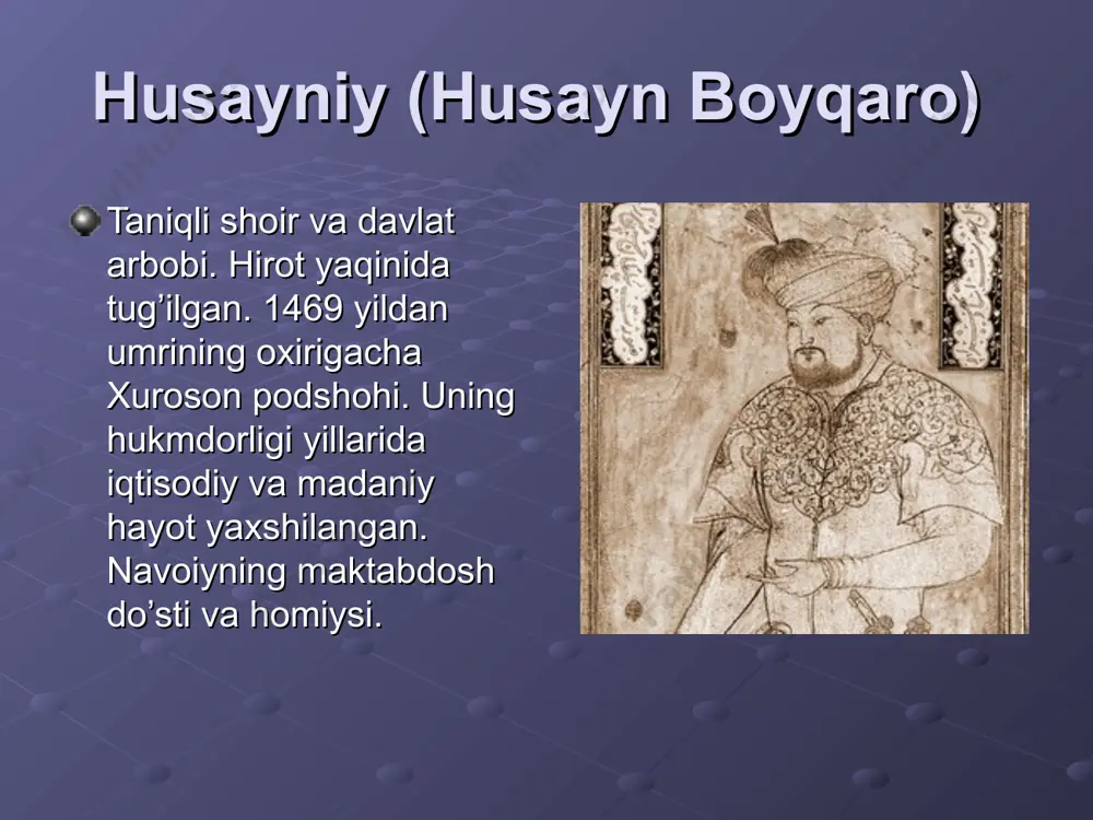n qo‘shinini yengib, niso viloyati, so‘ng astrobodni egallagan. . 1459 yilda husayn boyqaro huzuriga abdurazzoq samarqandiy elchi bo‘lib kelgan. 1460 yilda vaziyat taqozosi bilan husayn boyqaro astrobodni tashlab chiqishga majbur bo‘lgan. ammo 1461 yil shaharni qaytarib olgan. shu yil yoz oxirlarida hirotga yurish qilgan. biroq abu said mirzoga bas kelolmay, orqaga chekingan, buning ustiga, astroboddan ham mahrum bo‘lgan. amudaryo orqali xorazmga o‘tib, vazir shahriga — mustafoxon huzuriga elchi yuborib, abu saidga qarshi birgalikda kurashishga da’vat etgan. lekin elchi kelguncha, uning og‘asi pir budog‘ bilan kelishib, mustafoxonga qarshi yurish qilishgan, lekin vazir shahrini ololmay, bitim tuzganlar. husayn boyqaro adoqqa borib, 1461 yil oxirlarigacha o‘sha yerda qolgan. adoqda turib, astrobod, gurgon va eronning boshqa tumanlariga hujumlar uyushtirgan, mag‘lubiyatga uchraganida, shu yerdan panoh topgan. mustafo zulmiga qarshi ko‘tarilgan isyondan foydalanib, avval vazirni, 1462 yilda urganch va xivani qo‘lga kiritgan. oradan 1 yil o‘tmay, abu said uni xorazmdan surib chiqargan. 1463—64 yillarda urganch, xiva, …