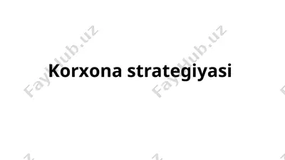 korona strategiyasi — PPT