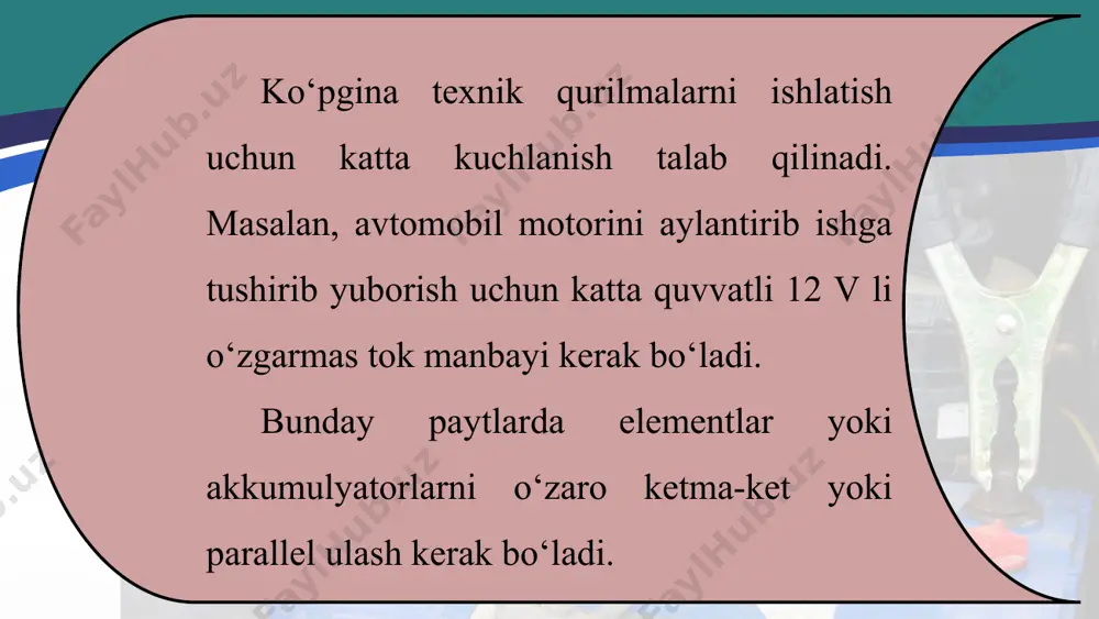 tok manbalarini ketma-ket va parallel ulash 10 - sinf - Page 3