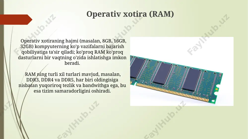 xotira turlari va kesh xotira - Page 5