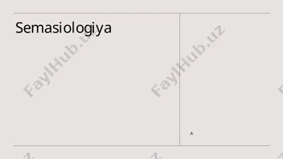 semasiologiya — PPTX