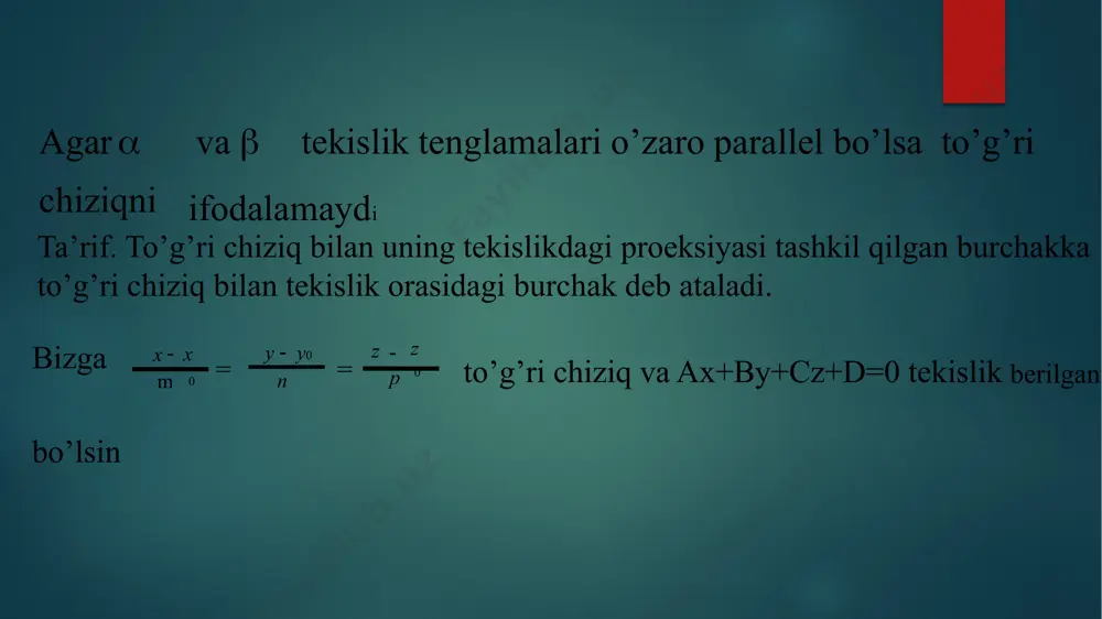 fazoda to‘g‘ri chiziq va tekisliklar - Page 5