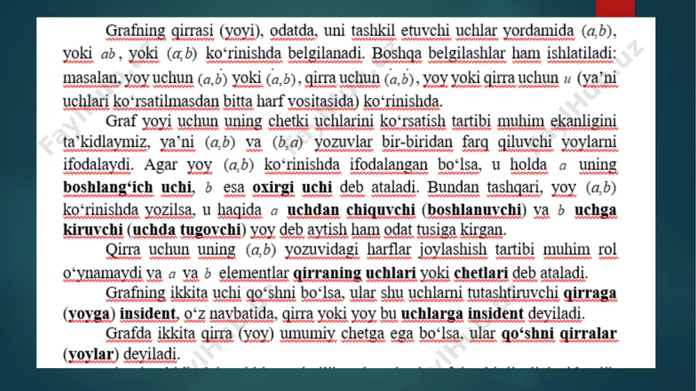 1-ma’ruza. graflar nazariyasi elementlari va o‘tkazish algoritmlari - Page 5
