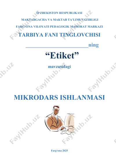 mikrodars ishlanmasi — DOC