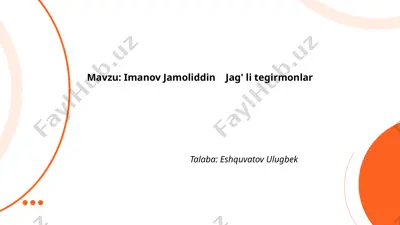 jag' li tegirmonlar — PPTX