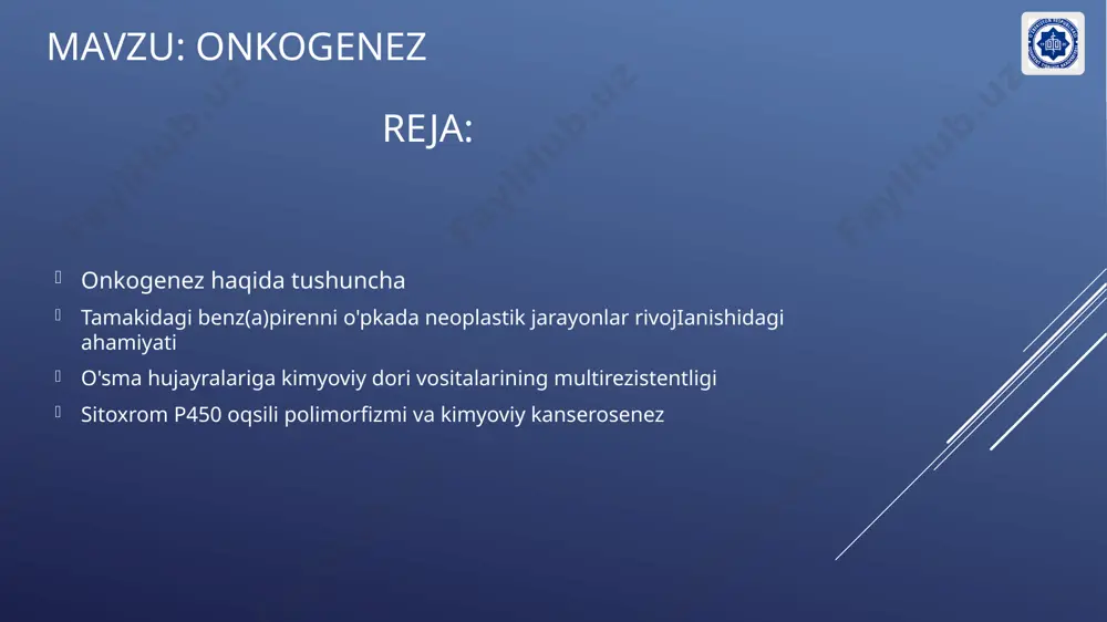 )pirenni sintez qilish qobiliyatiga ega bo'lmagan ko'plab ekologik ob'ektlar va jarayonlar uning ikkilamchi manbalariga aylanadi.benz(a)piren ham mutagen ta'sirga ega . bioakkumulyatsiya ( ekologiyada ) - atrof-muhitdan keladigan kimyoviy moddalarning organizm tomonidan atrof-muhitdagidan ko'proq konsentratsiyada to'planishi . ko'pincha ifloslantiruvchi moddalarning to'planishiga ishora qilish uchun ishlatiladi 2012 yilda xalqaro saraton tadqiqotlari agentligi (iarc) benzo(a)pirenni odamlar uchun kanserogen ( 1-guruh ) deb tasnifladi . benzo(a)pirenning ta'sir qilish mexanizmi uning metabolizm jarayonida dnk bilan kovalent bog'lanish hosil qiluvchi kimyoviy faol moddalarga aylanishidir. ushbu dnk qo'shimchalari k-ras onkogenida va tp53 o'simta supressor genida inson o'pkasi o'smalarida mutatsiyalarni keltirib chiqaradi . benzo(a)piren va uni o'z ichiga olgan aralashmalarga bevosita ta'sir qilish boshqa genetik zararni keltirib chiqaradi . atrof-muhit ob'ektlarida topilgan yuzlab polisiklik aromatik uglevodorodlar ( pah ) ichidan benzo(a)piren kuzatish uchun eng muhimi hisoblanadi . o'sma hujayralariga kimyoviy dori vositalarining multirezistentligi saratonni davolash sohasida mdr saraton hujayralarining turli xil antikanser preparatlari bilan davolashdan omon qolish qobiliyati …