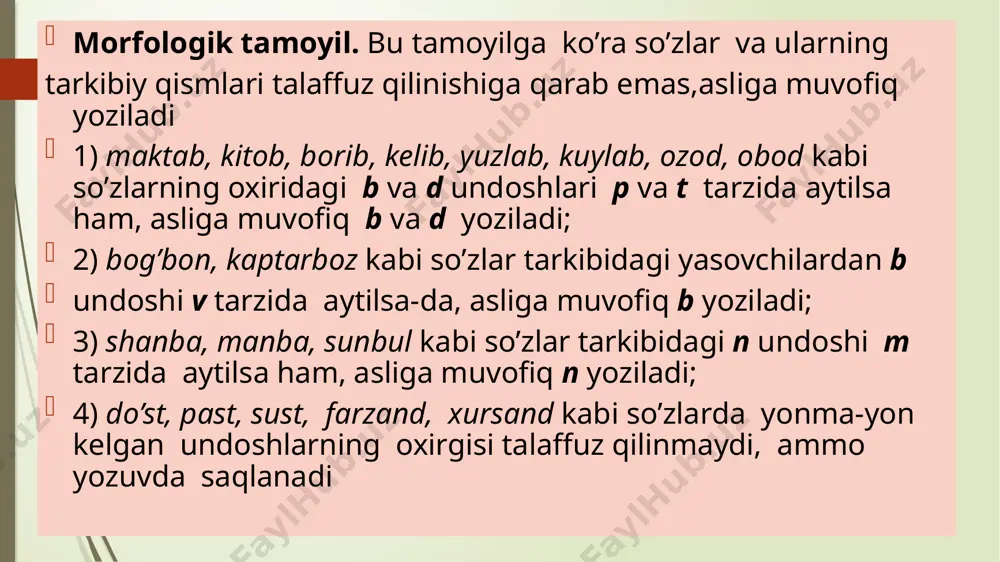 orfografiya qoidalarini o‘rganish taqdimoti - Page 5