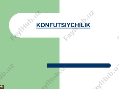 konfutsiychilik — PPTX