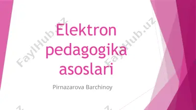 elektronpedagogikaasoslari — PPTX