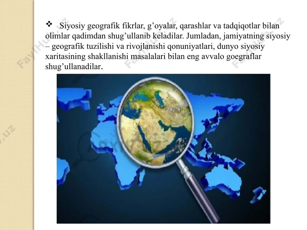 ni (xalqaro iqtisodiy shartnomalar, kelishuvlar, “kodekslar”, h’artiyalar va h’.k.), xalqaro iqtisodiy munosabatlarni rivojlantirish maqsadida amalga oshirishga yo’naltirilgan xalqaro iqtisodiy tashkilotlarning faoliyatini oladi t xalqaro iqtisodiy munosabatlar xalqaro meh’nat taqsimoti. xalqaro tovar va xizmatlar savdosi. xalqaro kapital va xorijiy investitsiyalar h’arakati. xalqaro ishchi kuchi migratsiyasi xalqaro valyuta-moliya va kredit munosabatlari. xalqaro iqtisodiy integratsiya jah’on xo’jaligining vujudga kelishi (xviii asr oxiri va xix asr boshlari) va rivojlanishi bilan xalqaro xalqaro iqtisodiy munosabatlar (asosan savdo) jah’on xo’jaligi vujudga kelmasdan oldin h’am mavjud bo’lgan. masalan: evropa davlatlari o’rtasidagi xi̇m, mintaqalar (evropa-shimoliy afrika, evropa-yaqin sharq va h’.k.) o’rtasidagi xalqaro iqtisodiy munosabatlar. bu munosabatlar mintaqaviy xarakterga ega bo’lgan. iqtisodiy munosabatlar kengaydi va chuqurlashib, global xarakterga ega bo’ldi. zamonaviy jah’on xo’jaligi bu - bozor iqtisodiyotining obektiv qonunlariga bo’ysinuvchi, o’zaro bog’liq bo’lgan milliy iqtisodiyotlar birlashmasi, global iqtisodiy organizmdir. jah’on iqtisodiyotida sanoati rivojlangan davlatlarning ishlab chiqarishi ko’p h’olatlarda tashqi istemolchilarga, ichki talab esa importga yo’nalgan bo’ladi deb taxmin qilinsa, …