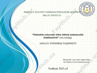 abdulla avloniy nomidagi pedagogik mahorat milliy instituti — PPTX