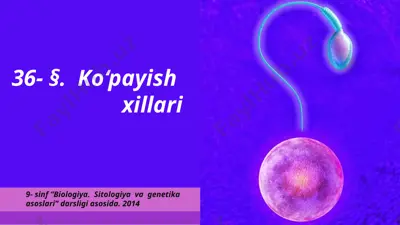 ko‘payish xillari. 9 - sinf — PPTX