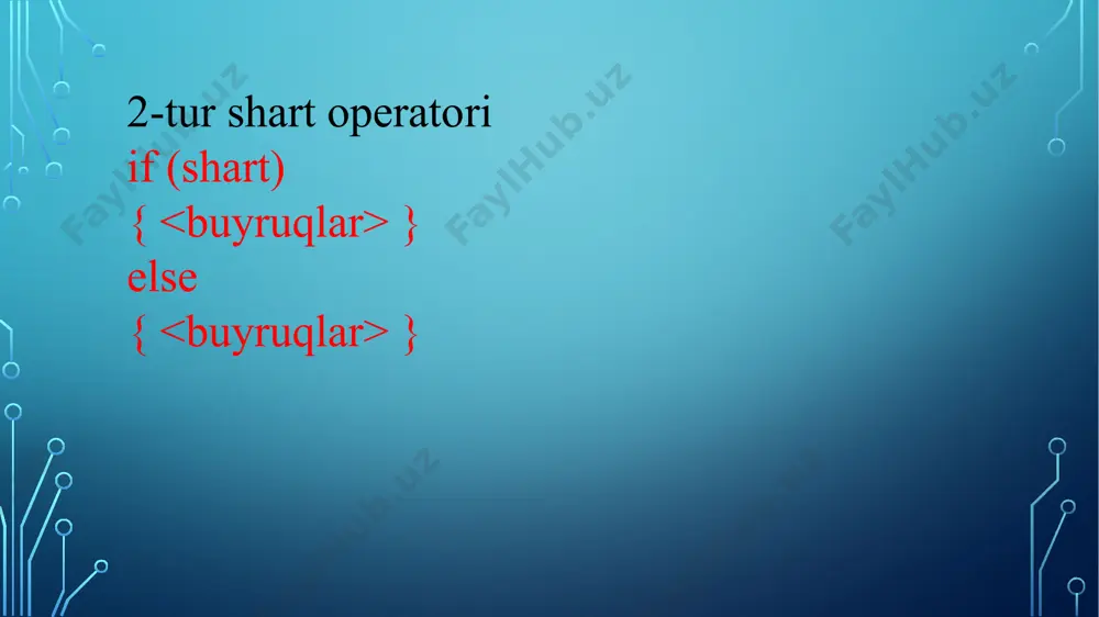shart operatorlari - Page 3