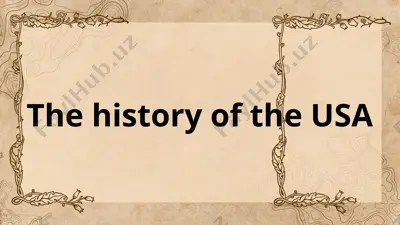 the history of the usa — PPTX