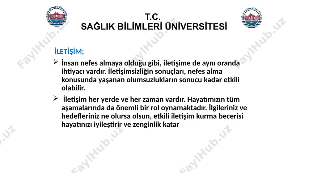 aki kişiye iletmesi davranışıdır. karşımızdaki kişinin duygularını ve düşüncelerini doğru olarak anlasak bile, eğer anladığımızı ona ifade etmezsek empati kurma sürecini tamamlamış sayılmayız. 22 t.c. sağlik bi̇li̇mleri̇ üni̇versi̇tesi̇ empati̇; her insanın, hatta her canlının olaylara kendine özgü bir bakış açısı vardır. dışarıdan bakarak bunu göremeyiz. kendimizi karşımızdakinin yerine koyup olaylara onun gözüyle bakabilirsek onun duygularını, düşüncelerini anlayabiliriz. (üstün dökmen’den) kendimizi tanımamız ve bilmemiz, aynı zamanda başkalarını da tanımak ve bilmektir. kendi içsel ve dışsal dünyamızı kavradığımız ölçüde başka dünyaları da kavrayabileceğimize dair duygular, kişiye empati yeteneği kazandırır. 23 t.c. sağlik bi̇li̇mleri̇ üni̇versi̇tesi̇ empati̇; burada sözü edilen; düşünce, fikir ya da yorumlarda tümüyle zıt kutuplarda bile yer alsak, karşımızdakinin duygularını anlama ve saygı gösterme çabasıdır. 24 t.c. sağlik bi̇li̇mleri̇ üni̇versi̇tesi̇ empati̇; empati kurma sürecinin ilk adımı etkin dinlemedir. etkin dinleme yapabilmek empati kurmayı önemli ölçüde kolaylaştırır ama empati kurmak için tek başına yeterli değildir. 25 t.c. sağlik bi̇li̇mleri̇ üni̇versi̇tesi̇ empati; empatinin …
