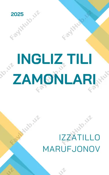 ingliz tili zamonlar o'zbek tilida — PDF