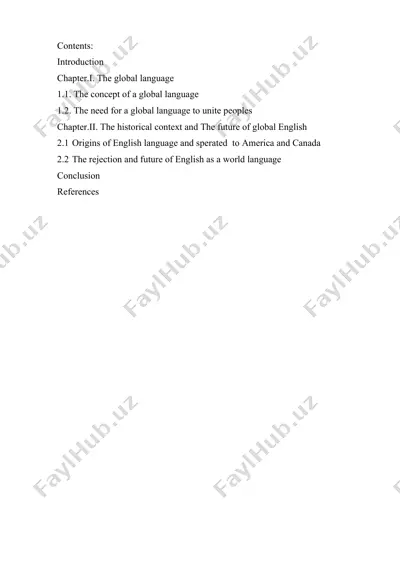 the rise of english as a global language — DOC